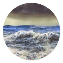 Wild waves at the ocean - Sticker