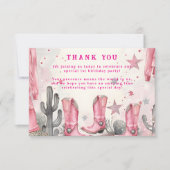 Wild West 1st Rodeo Birthday サンキューカード (正面)