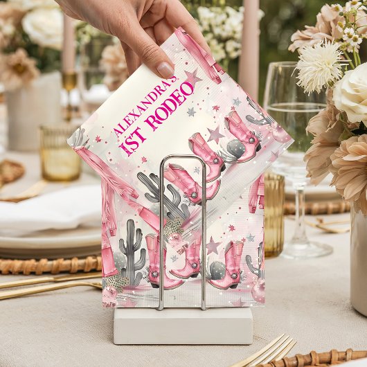 Wild West 1st Rodeo Birthday スタンダードカクテルナプキン