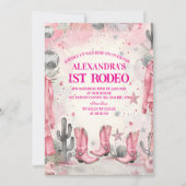 Wild West 1st Rodeo Birthday 招待状 (正面)