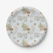 Wild West Baby Cowboy ペーパープレート (正面)