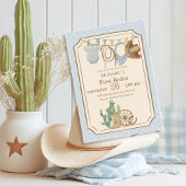Wild West Baby Cowboy 1st Birthday 招待状