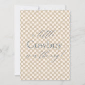 Wild West Baby Cowboy Baby Shower Invitation 招待状 (裏面)