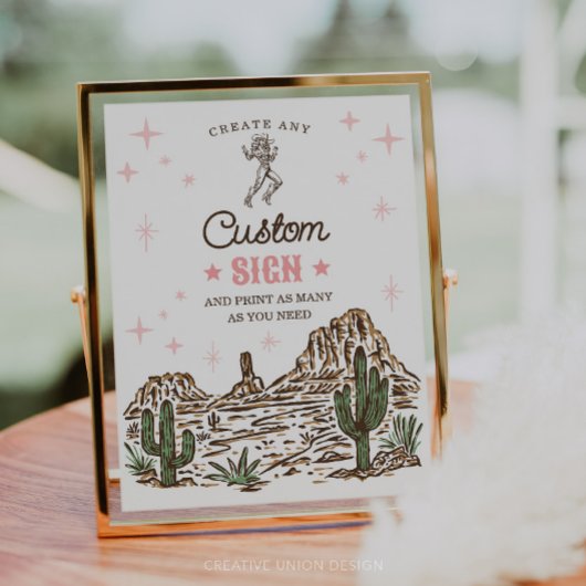 Wild West Bachelorette Last Rodeo Custom Sign