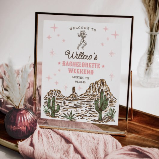 Wild West Bachelorette Last Rodeo Welcome Sign