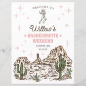 Wild West Bachelorette Last Rodeo Welcome Sign (正面)