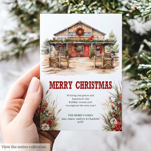 Wild West Christmas Greeting Card Printable シーズンカード
