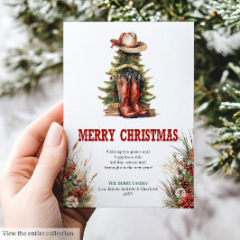Wild West Christmas greeting card printable  シーズンカード