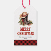 Wild West Christmas tag personalized custom name ギフトタグ (正面)
