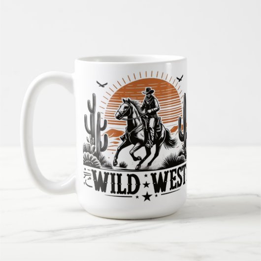Wild_West_Cowboy_Adventure_mug2 コーヒーマグカップ (左)
