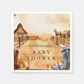 Wild West Cowboy Baby Shower スタンダードカクテルナプキン (正面)