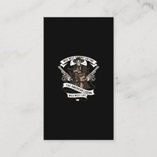 wild west cowboy culture the american legend wild 名刺 (正面)