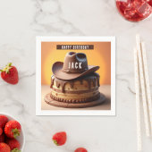 Wild West Cowboy Hat Cake  スタンダードカクテルナプキン (インサイチュ)
