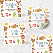 Wild West Cowboy Rodeo Baby Shower スクエアシール