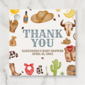Wild West Cowboy Rodeo Baby Shower フェイバータグ (正面)