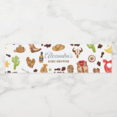 Wild West Cowboy Rodeo Baby Shower ペットボトルラベル (シングルラベル)