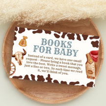 Wild West Cowboy Rodeo Baby Shower Books for Baby
