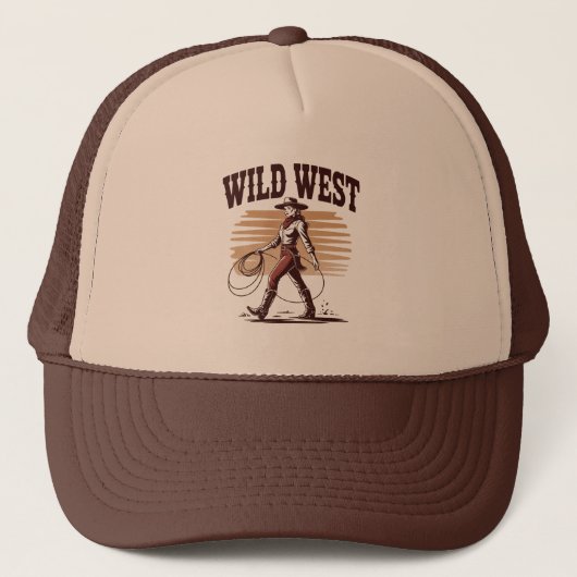 Wild West Cowgirl – レトロ キャップ (正面)
