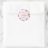 Wild West Cowgirl Country Birthday favor ラウンドシール (バッグ)