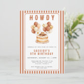 Wild West Cowgirl Country Western Birthday Party 招待状 (スタンド正面)