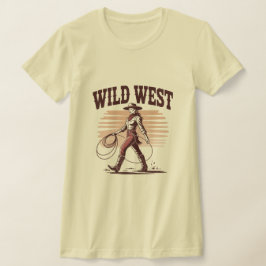 Wild West Cowgirl – Retro Tシャツ
