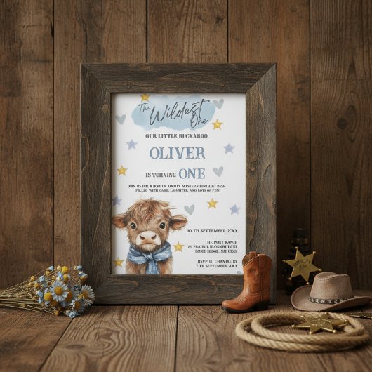 Wild West First Birthday • Little Buckaroo Theme 招待状