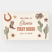 Wild West First Rodeo Birthday Welcome Banner 横断幕 (横)