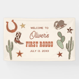Wild West First Rodeo Birthday Welcome Banner 横断幕