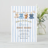 Wild West First Rodeo Western Cowgirl Birthday 招待状 (スタンド正面)