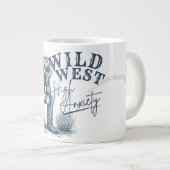Wild West High Anxiety | おもしろ西部劇デザイン ジャンボコーヒーマグカップ (正面右)