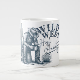 Wild West High Anxiety | おもしろ西部劇デザイン ジャンボコーヒーマグカップ