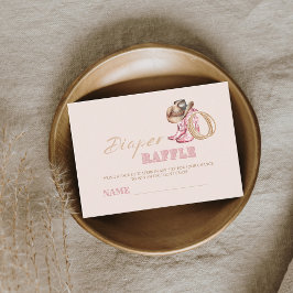 Wild West Little Cowgirl Baby Girl shower  エンクロージャーカード