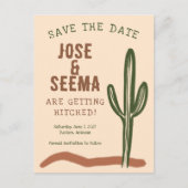 Wild West Saguaro Cactus Hand Drawn Custom STD ポストカード (正面)