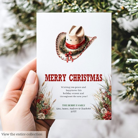 Wild West typography Christmas greeting card シーズンカード