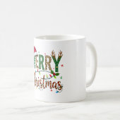 Wild Whimsical Merry Christmas Leopard Print コーヒーマグカップ (正面右)