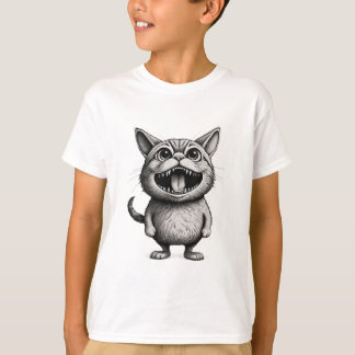 「Wild Whiskers - InkによるクレイジーカートゥーンキャットTシャツ」 Tシャツ