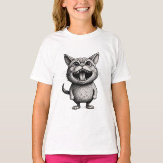 「Wild Whiskers - InkによるクレイジーカートゥーンキャットTシャツ」 Tシャツ