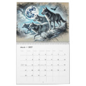 Wild Whispers – Wolves in Pastel Moments カレンダー (3月 2027)