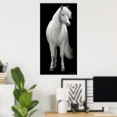 Wild White Horse Poster ポスター (ホームオフィス)