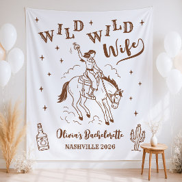 Wild Wild Wife ウェスタンバチェロレッテパーティーの背景 タペストリー