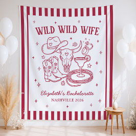 Wild Wild Wife ウェスタン・バチェラレット・パーティーの背景 タペストリー