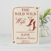 Wild Wild Wife バチェラー・パーティー & 旅行の予定表 招待状 (スタンド正面)