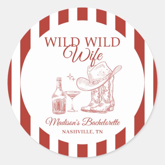 Wild Wild Wife バチェラー ラウンドシール (正面)