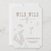 Wild Wild Wife Bachelorette Invitation  (正面)