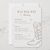 Wild Wild Wife Bachelorette Invitation  (裏面)