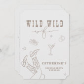 Wild Wild Wife Bachelorette Invitation  (正面/裏面)