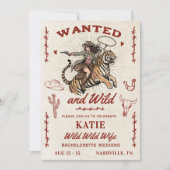 Wild Wild Wife Bachelorette Weekend Itinerary  招待状 (正面)