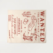 Wild Wild Wife Red Bachelorette Party Welcome Sign タペストリー (正面(横))