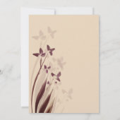 Wild & Wine-Stained Watercolor Floral 招待状 (裏面)