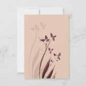 Wild & Wine-Stained Watercolor Floral RSVP Card (裏面)
